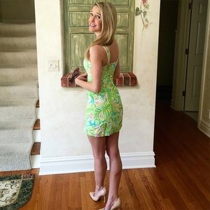 Lilly Pulitzer lime green shift dress